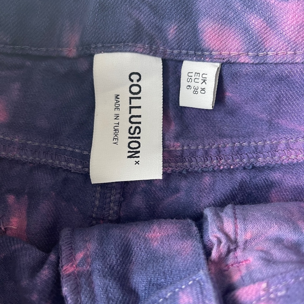 ASOS tie dye denim skirt size US 6 - Picture 3 of 8